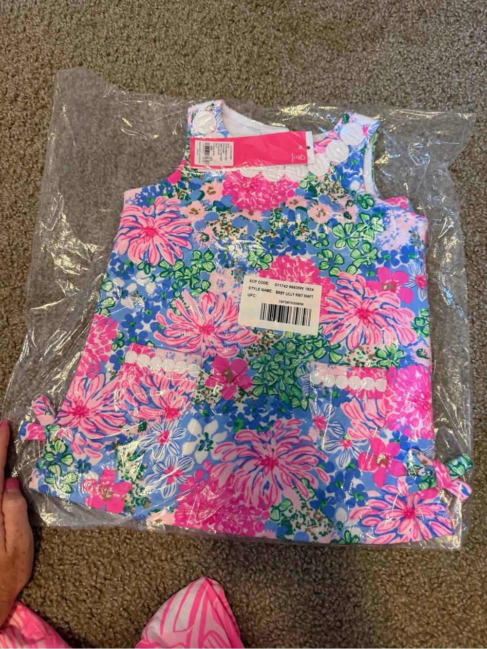 Lilly Pulitzer Girls' Floral Sleeveless Dress - Pink, Blue & Green